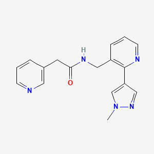 N-((2-(1-methyl-1H-pyrazol-4-yl)pyridin-3-yl)methyl)-2-(pyridin-3-yl)acetamide