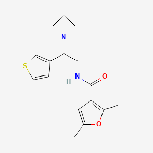 N-(2-(azetidin-1-yl)-2-(thiophen-3-yl)ethyl)-2,5-dimethylfuran-3-carboxamide