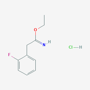 molecular formula C10H13ClFNO B2619193 Ethyl 2-(2-fluorophenyl)ethanecarboximidate hydrochloride CAS No. 167694-42-0