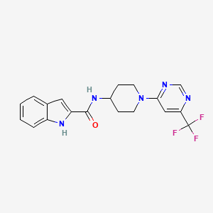 N-(1-(6-(trifluoromethyl)pyrimidin-4-yl)piperidin-4-yl)-1H-indole-2-carboxamide