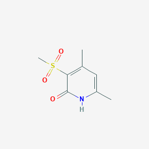molecular formula C8H11NO3S B2619205 4,6-dimethyl-3-(methylsulfonyl)-2(1H)-pyridinone CAS No. 861212-00-2