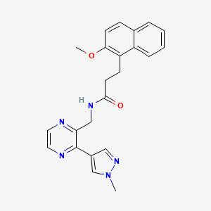3-(2-methoxynaphthalen-1-yl)-N-((3-(1-methyl-1H-pyrazol-4-yl)pyrazin-2-yl)methyl)propanamide