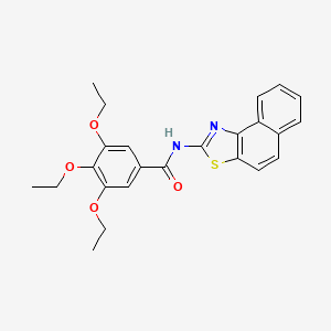 molecular formula C24H24N2O4S B2619213 3,4,5-triethoxy-N-(naphtho[1,2-d]thiazol-2-yl)benzamide CAS No. 477505-50-3