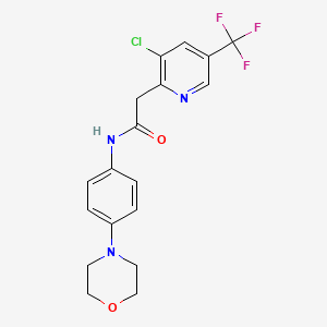 molecular formula C18H17ClF3N3O2 B2619215 2-[3-chloro-5-(trifluoromethyl)-2-pyridinyl]-N-(4-morpholinophenyl)acetamide CAS No. 685108-01-4