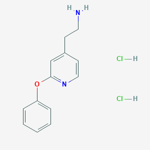 molecular formula C13H16Cl2N2O B2619217 2-(2-Phenoxypyridin-4-yl)ethanamine;dihydrochloride CAS No. 2470439-97-3