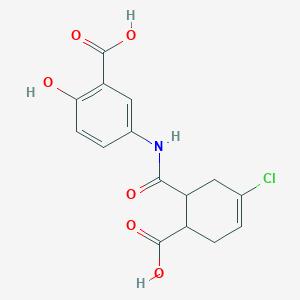 5-{[(6-Carboxy-3-chlorocyclohex-3-en-1-yl)carbonyl]amino}-2-hydroxybenzoic acid