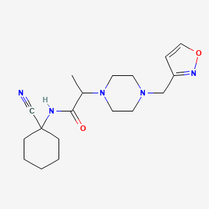 N-(1-cyanocyclohexyl)-2-{4-[(1,2-oxazol-3-yl)methyl]piperazin-1-yl}propanamide