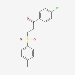 molecular formula C16H15ClO3S B2619229 1-(4-Chlorophenyl)-3-[(4-methylphenyl)sulfonyl]-1-propanone CAS No. 75910-29-1