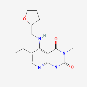 6-ethyl-1,3-dimethyl-5-(((tetrahydrofuran-2-yl)methyl)amino)pyrido[2,3-d]pyrimidine-2,4(1H,3H)-dione