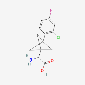 2-Amino-2-[3-(2-chloro-4-fluorophenyl)-1-bicyclo[1.1.1]pentanyl]acetic acid