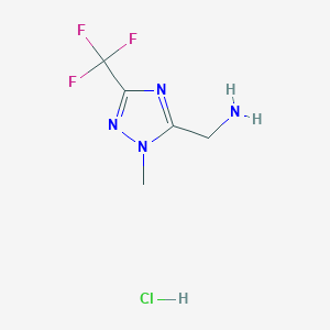 [2-Methyl-5-(trifluoromethyl)-1,2,4-triazol-3-yl]methanamine;hydrochloride