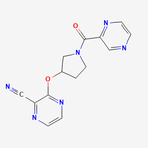 3-((1-(Pyrazine-2-carbonyl)pyrrolidin-3-yl)oxy)pyrazine-2-carbonitrile