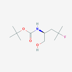 molecular formula C11H22FNO3 B2619244 (S)-Tert-butyl (4-fluoro-1-hydroxy-4-methylpentan-2-YL)carbamate CAS No. 857026-02-9