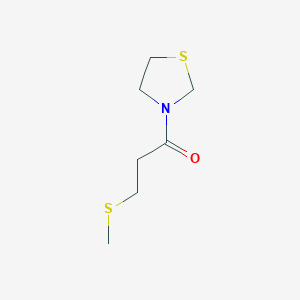 3-Methylsulfanyl-1-(1,3-thiazolidin-3-yl)propan-1-one
