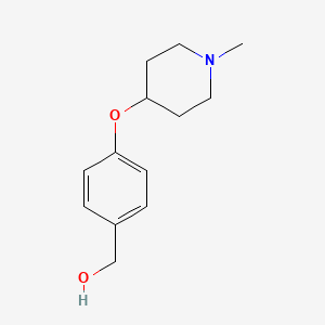 molecular formula C13H19NO2 B2619264 (4-((1-Methylpiperidin-4-yl)oxy)phenyl)methanol CAS No. 1782394-50-6