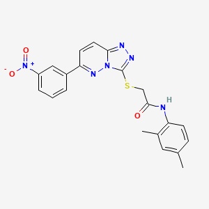 molecular formula C21H18N6O3S B2619278 N-(2,4-dimethylphenyl)-2-((6-(3-nitrophenyl)-[1,2,4]triazolo[4,3-b]pyridazin-3-yl)thio)acetamide CAS No. 891121-55-4