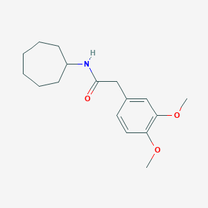molecular formula C17H25NO3 B261928 N-cycloheptyl-2-(3,4-dimethoxyphenyl)acetamide 