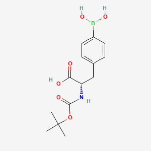 molecular formula C14H20BNO6 B2619285 (S)-3-(4-Boronophenyl)-2-((tert-butoxycarbonyl)amino)propanoic acid CAS No. 119771-23-2