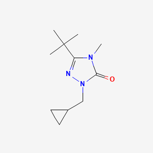 molecular formula C11H19N3O B2619287 3-tert-butyl-1-(cyclopropylmethyl)-4-methyl-4,5-dihydro-1H-1,2,4-triazol-5-one CAS No. 2202080-08-6
