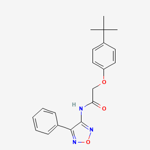 molecular formula C20H21N3O3 B2619296 2-(4-tert-butylphenoxy)-N-(4-phenyl-1,2,5-oxadiazol-3-yl)acetamide CAS No. 880791-50-4
