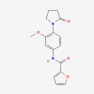 molecular formula C16H16N2O4 B2619308 N-(3-methoxy-4-(2-oxopyrrolidin-1-yl)phenyl)furan-2-carboxamide CAS No. 941933-59-1