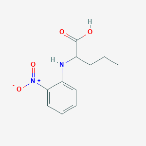 molecular formula C11H14N2O4 B2619311 2-(2-Nitroanilino)pentanoic acid CAS No. 1009716-86-2