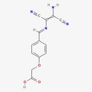2-[4-[(2-Amino-1,2-dicyanoethenyl)iminomethyl]phenoxy]acetic acid
