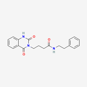 molecular formula C20H21N3O3 B2619328 4-(2,4-dioxo-1,2-dihydroquinazolin-3(4H)-yl)-N-phenethylbutanamide CAS No. 896373-06-1