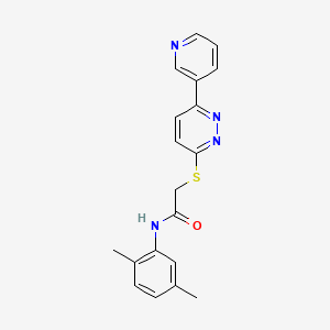 molecular formula C19H18N4OS B2619348 N-(2,5-dimethylphenyl)-2-(6-pyridin-3-ylpyridazin-3-yl)sulfanylacetamide CAS No. 872701-60-5