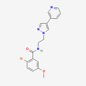 2-bromo-5-methoxy-N-{2-[4-(pyridin-3-yl)-1H-pyrazol-1-yl]ethyl}benzamide