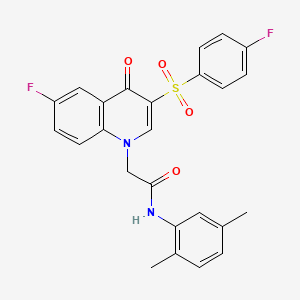 N-(2,5-dimethylphenyl)-2-[6-fluoro-3-(4-fluorophenyl)sulfonyl-4-oxoquinolin-1-yl]acetamide