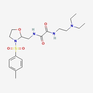 N1-(2-(diethylamino)ethyl)-N2-((3-tosyloxazolidin-2-yl)methyl)oxalamide