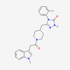 3-((1-(2-(1-methyl-1H-indol-3-yl)acetyl)piperidin-4-yl)methyl)-4-(o-tolyl)-1H-1,2,4-triazol-5(4H)-one