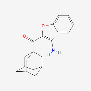 molecular formula C19H21NO2 B2619363 1-Adamantyl(3-amino-1-benzofuran-2-YL)methanone CAS No. 872838-46-5