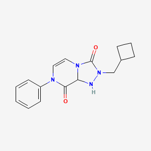 molecular formula C16H16N4O2 B2619366 2-(cyclobutylmethyl)-7-phenyl-2H,3H,7H,8H-[1,2,4]triazolo[4,3-a]pyrazine-3,8-dione CAS No. 2415543-24-5