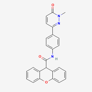 molecular formula C25H19N3O3 B2619398 N-(4-(1-methyl-6-oxo-1,6-dihydropyridazin-3-yl)phenyl)-9H-xanthene-9-carboxamide CAS No. 941998-12-5