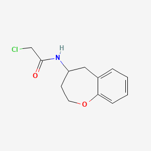molecular formula C12H14ClNO2 B2619401 2-Chloro-N-(2,3,4,5-tetrahydro-1-benzoxepin-4-yl)acetamide CAS No. 2411302-55-9