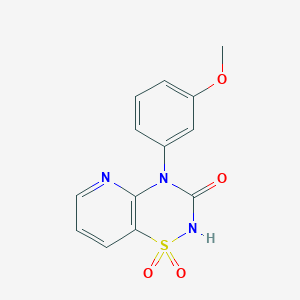 molecular formula C13H11N3O4S B2619406 4-(3-methoxyphenyl)-2H-pyrido[2,3-e][1,2,4]thiadiazin-3(4H)-one 1,1-dioxide CAS No. 1710202-88-2