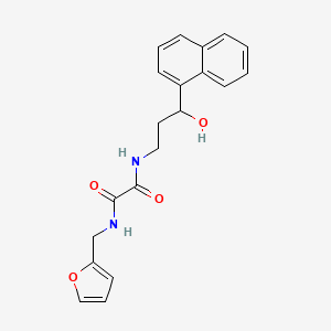 molecular formula C20H20N2O4 B2619441 N1-(furan-2-ylmethyl)-N2-(3-hydroxy-3-(naphthalen-1-yl)propyl)oxalamide CAS No. 1705359-33-6
