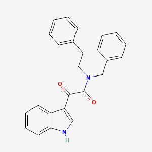 molecular formula C25H22N2O2 B2619446 N-benzyl-2-(1H-indol-3-yl)-2-oxo-N-phenethylacetamide CAS No. 852367-11-4
