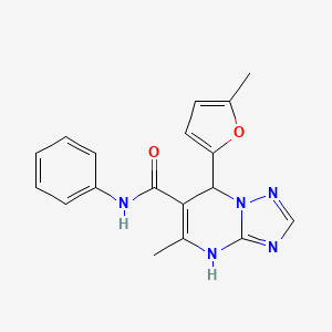 molecular formula C18H17N5O2 B2619450 5-methyl-7-(5-methylfuran-2-yl)-N-phenyl-4,7-dihydro-[1,2,4]triazolo[1,5-a]pyrimidine-6-carboxamide CAS No. 537002-45-2