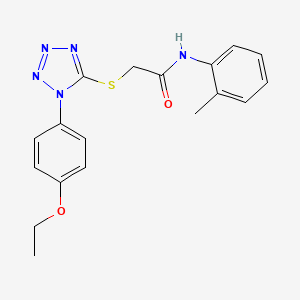 molecular formula C18H19N5O2S B2619462 2-((1-(4-ethoxyphenyl)-1H-tetrazol-5-yl)thio)-N-(o-tolyl)acetamide CAS No. 326016-34-6