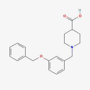 molecular formula C20H23NO3 B2619487 1-[3-(Benzyloxy)benzyl]piperidine-4-carboxylic acid CAS No. 736943-39-8