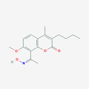 3-butyl-8-[(1Z)-N-hydroxyethanimidoyl]-7-methoxy-4-methyl-2H-chromen-2-one