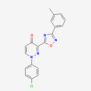 1-(4-chlorophenyl)-3-(3-(m-tolyl)-1,2,4-oxadiazol-5-yl)pyridazin-4(1H)-one