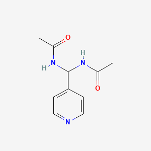 molecular formula C10H13N3O2 B2619515 {N},{N}'-(pyridin-4-ylmethylene)diacetamide CAS No. 924861-81-4