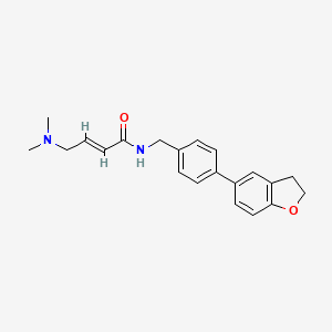 molecular formula C21H24N2O2 B2619517 (E)-N-[[4-(2,3-Dihydro-1-benzofuran-5-yl)phenyl]methyl]-4-(dimethylamino)but-2-enamide CAS No. 2411329-90-1