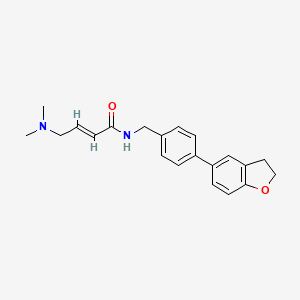 (E)-N-[[4-(2,3-Dihydro-1-benzofuran-5-yl)phenyl]methyl]-4-(dimethylamino)but-2-enamide