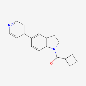 B2619520 Cyclobutyl(5-(pyridin-4-yl)indolin-1-yl)methanone CAS No. 2034323-17-4