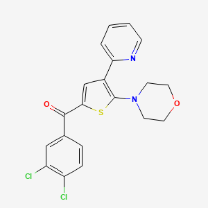 B2619530 (3,4-Dichlorophenyl)(5-morpholino-4-(2-pyridinyl)-2-thienyl)methanone CAS No. 339023-23-3